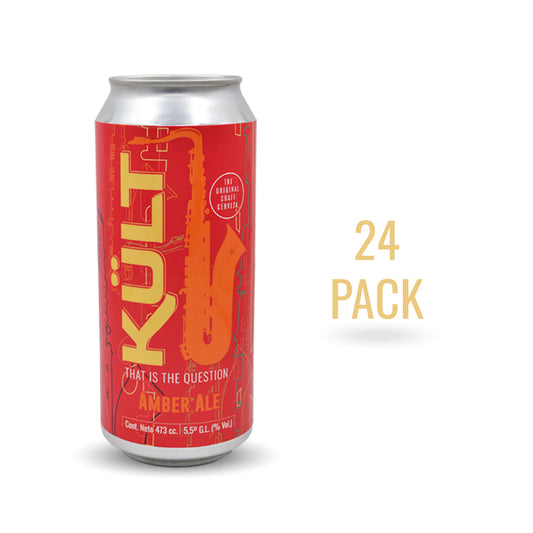 Cerveza KULT Amber Ale lata 473ml / 24 unidades